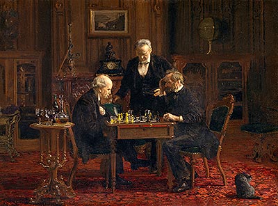 The Chess Players, 1876 | Thomas Eakins | Gemälde Reproduktion