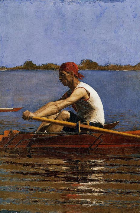 John Biglin in a Single Scull, c.1873/74 | Thomas Eakins | Painting Reproduction