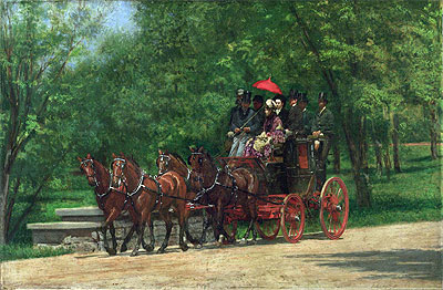 A May Morning in the Park, c.1879/80 by Thomas Eakins | Painting Reproduction