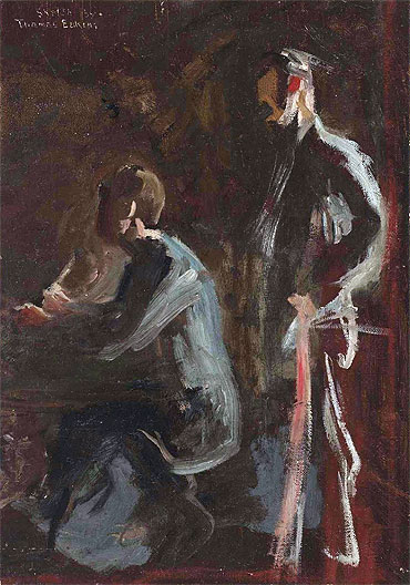 Sketch for the Surrender of General Lee to General Grant at Appomatox | Thomas Eakins | Painting Reproduction