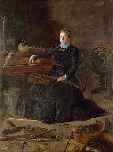 Antiquated Music (Portrait of Sarah Sagehorn Frishmuth) | Thomas Eakins | Painting Reproduction