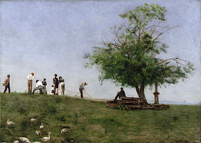 Mending the Net, 1881 | Thomas Eakins | Gemälde Reproduktion