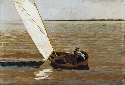 Sailing, c.1875 by Thomas Eakins | Painting Reproduction