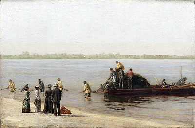 Shad Fishing at Gloucester on the Delaware River, 1881 by Thomas Eakins | Painting Reproduction
