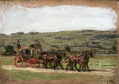 The Fairman Rogers Four-in-Hand, 1879 by Thomas Eakins | Painting Reproduction