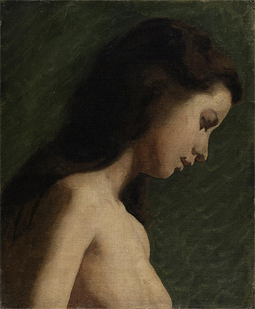 Study of a Young Woman, c.1868 by Thomas Eakins | Painting Reproduction