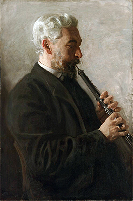 Der Oboenspieler (Porträt von Dr. Benjamin Sharp) | Thomas Eakins | Gemälde Reproduktion