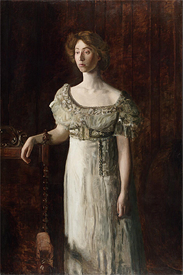 The Old-Fashioned Dress (Portrait of Helen Montanverde Parker), c.1908 | Thomas Eakins | Gemälde Reproduktion