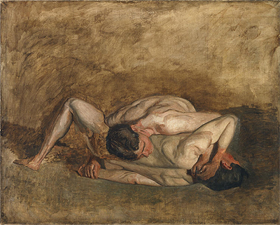 Wrestlers | Thomas Eakins | Painting Reproduction