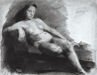 Reclining Female Nude, c.1863/66 | Thomas Eakins | Painting Reproduction