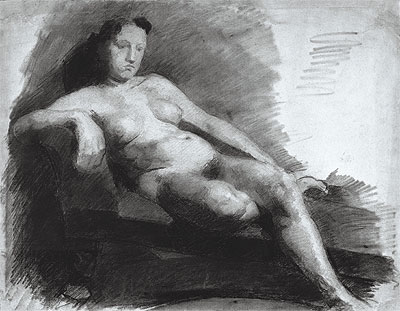 Reclining Female Nude | Thomas Eakins | Painting Reproduction