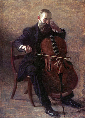 The Cello Player, 1896 | Thomas Eakins | Gemälde Reproduktion