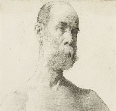 Head and Shoulders of a Bearded Man, n.d. | Thomas Eakins | Gemälde Reproduktion