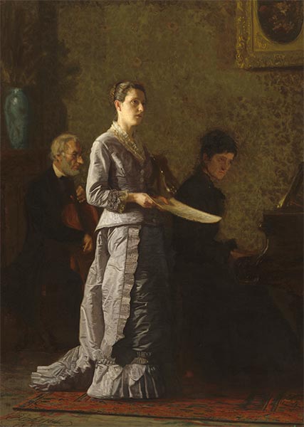 Singing a Pathetic Song, 1881 | Thomas Eakins | Painting Reproduction
