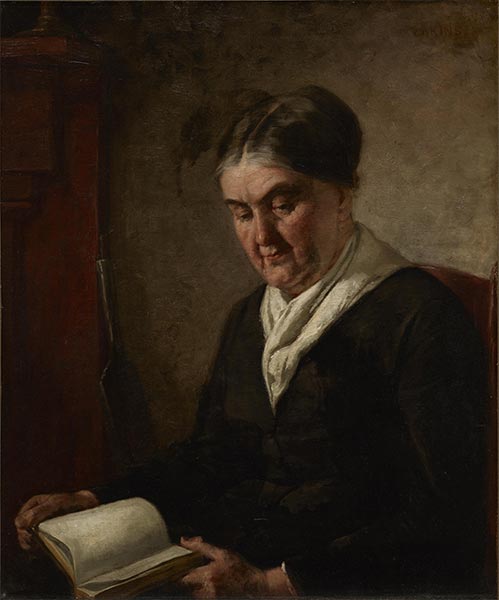 Porträt einer lesenden Frau, n.d. von Thomas Eakins | Gemälde-Reproduktion