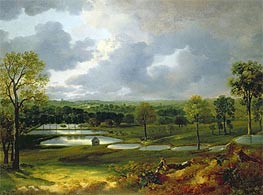 Holywells Park Ipswich, c.1748/50 by Gainsborough | Painting Reproduction