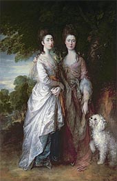 The Painter's Daughters, Undated von Gainsborough | Gemälde-Reproduktion