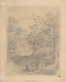 Landscape with Figures, Undated by Gainsborough | Painting Reproduction