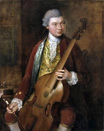 Portrait of Karl Friedrich Abel, c.1765 by Gainsborough | Painting Reproduction