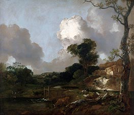 Landscape with Stream and Weir | Gainsborough | Painting Reproduction