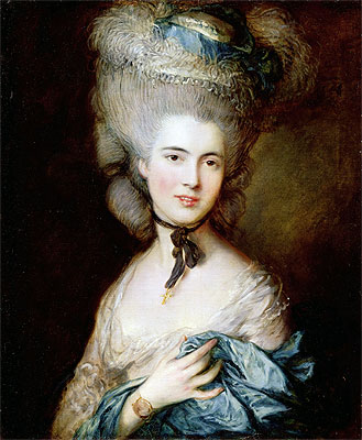 A Woman in Blue (Portrait of the Duchess of Beaufort), c.1775/80 | Gainsborough | Painting Reproduction