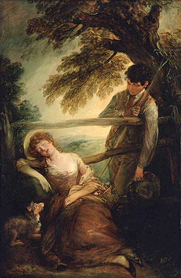 Haymaker and Sleeping Girl (Mushroom Girl), 1789 | Gainsborough | Painting Reproduction