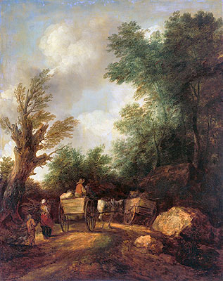 Landscape With Country Carts, c.1784/85 | Gainsborough | Gemälde Reproduktion