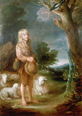 Shepherd Boy Listening to a Magpie, Undated | Gainsborough | Painting Reproduction