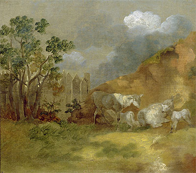 Landscape with Sheep, c.1744 | Gainsborough | Gemälde Reproduktion
