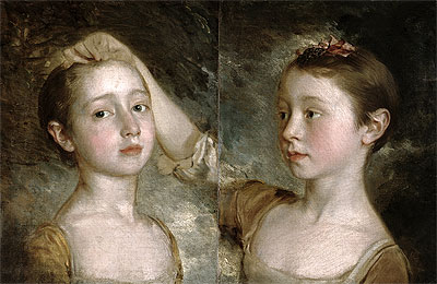 The Painter's Daughters Mary and Margaret, c.1758 | Gainsborough | Gemälde Reproduktion