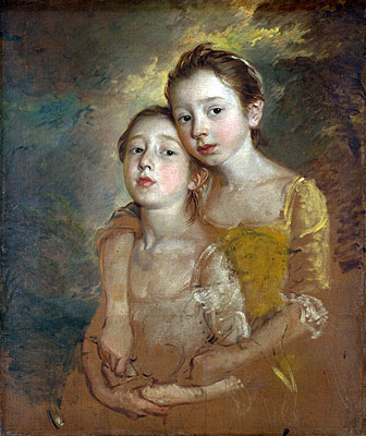 The Painter's Daughters with a Cat, c.1760/61 | Gainsborough | Painting Reproduction