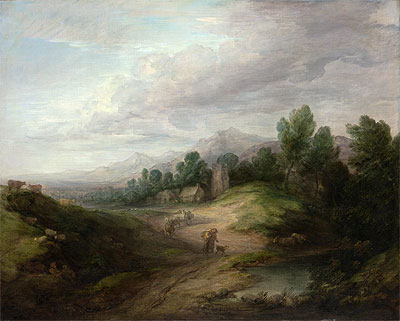 Wooded Upland Landscape, c.1783 | Gainsborough | Painting Reproduction