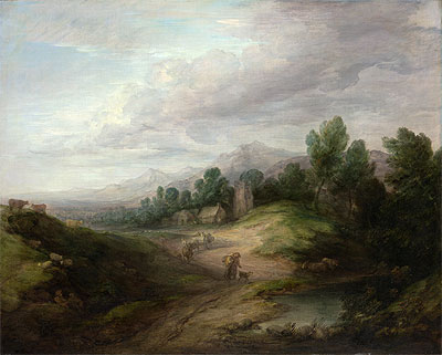 Waldige Hügellandschaft | Gainsborough | Gemälde Reproduktion