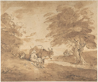 A Rest by the Way, c.1780 | Gainsborough | Gemälde Reproduktion