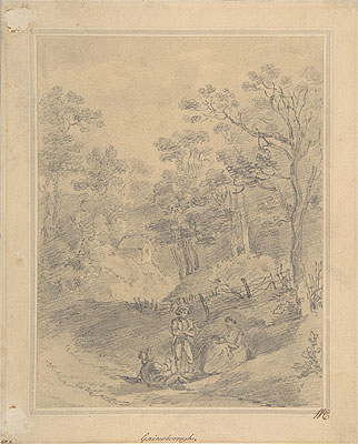 Landscape with Figures, Undated | Gainsborough | Painting Reproduction