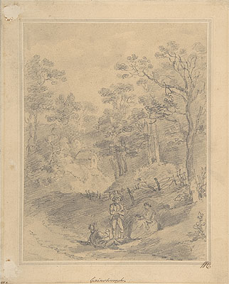 Landschaft mit Figuren | Gainsborough | Gemälde Reproduktion