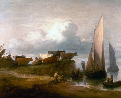 A Coastal Landscape, c.1782/84 | Gainsborough | Painting Reproduction