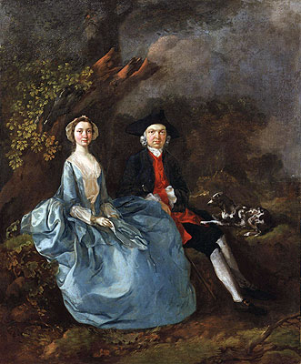 Portrait of Sarah Kirby and John Joshua Kirby, c.1751/52 | Gainsborough | Painting Reproduction