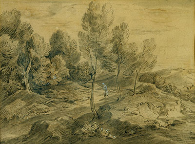A Figure in a Landscape, c.1775/80 | Gainsborough | Painting Reproduction