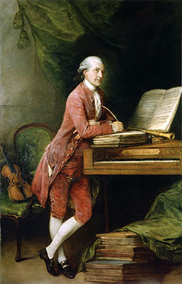 Johann Christian Fischer, c.1774 | Gainsborough | Gemälde Reproduktion