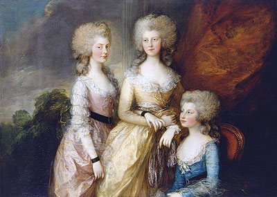 Die drei ältesten Prinzessinnen: Charlotte, Prinzessin Royal, Augusta und Elisabeth | Gainsborough | Gemälde Reproduktion