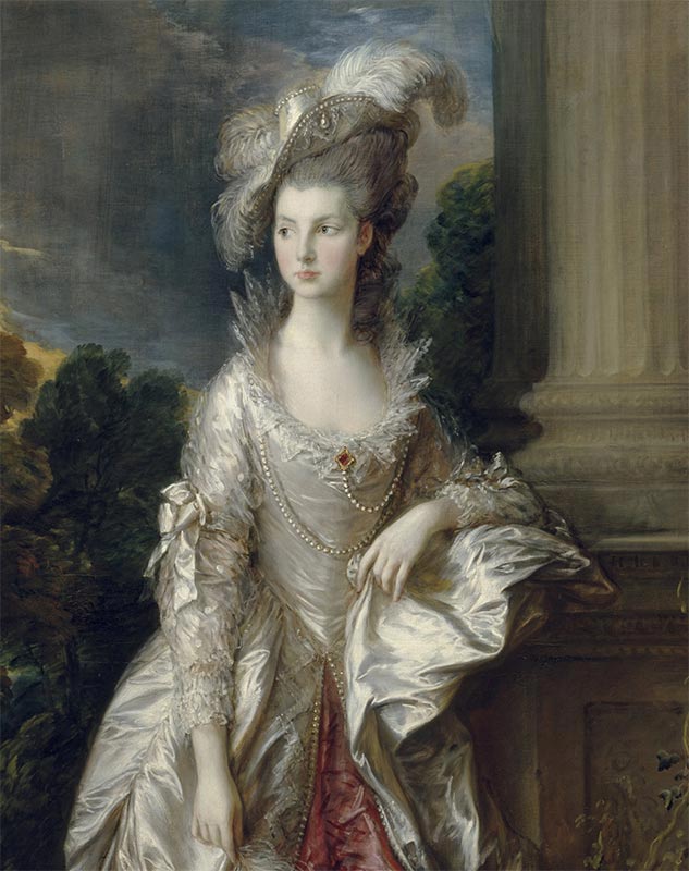 The Honorable Mrs Graham (Detail) | Gainsborough | Painting Reproduction