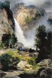 Cascade Falls, Yosemite, 1905 by Thomas Moran | Painting Reproduction