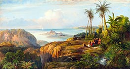 Columbus nähert sich San Salvador | Thomas Moran | Gemälde Reproduktion