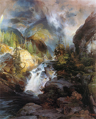 Children of the Mountain, 1866 | Thomas Moran | Painting Reproduction