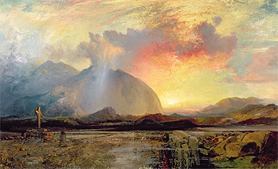Sunset Vespers at the Old Rugged Cross, Undated | Thomas Moran | Painting Reproduction