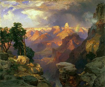 Grand Canyon with Rainbow, 1912 | Thomas Moran | Painting Reproduction