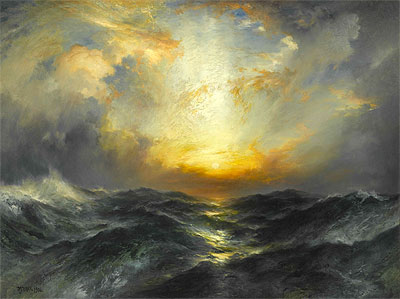 Sunset at Sea, 1906 | Thomas Moran | Painting Reproduction