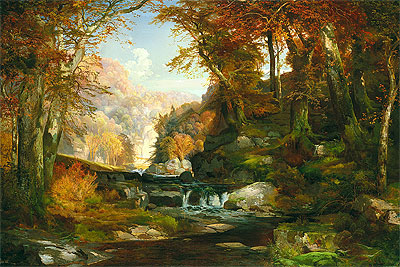 A Scene on the Tohickon Creek: Autumn, 1868 | Thomas Moran | Painting Reproduction