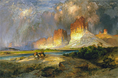 Klippen des Oberen Colorado River, Wyoming Territorium | Thomas Moran | Gemälde Reproduktion